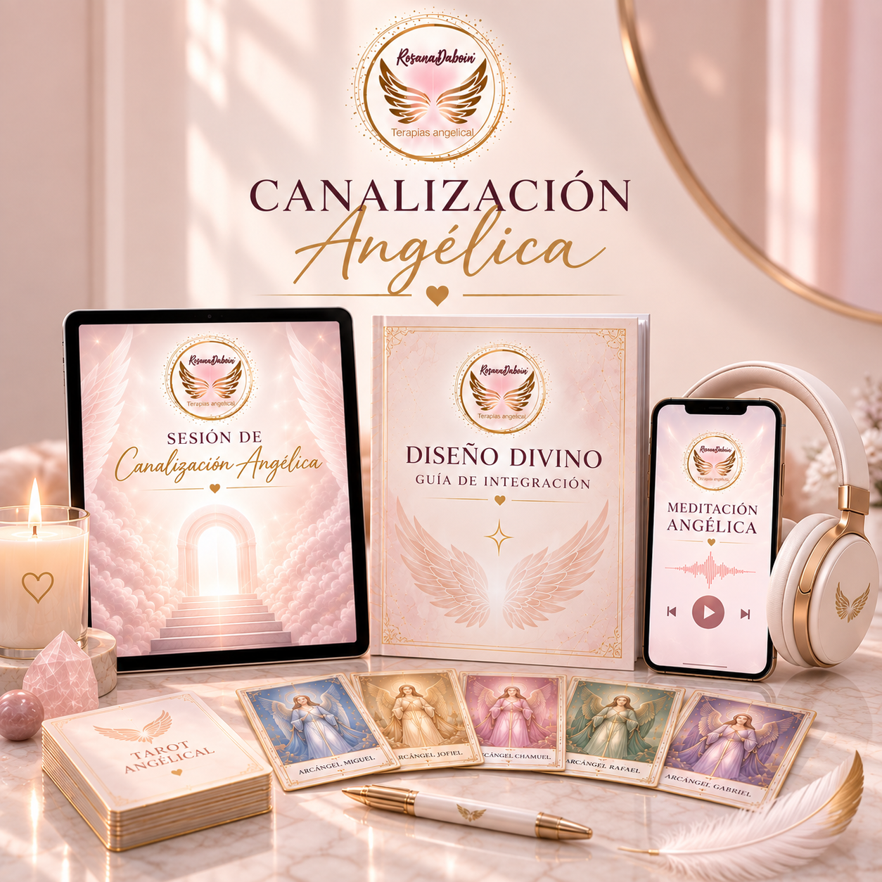 Canalización Angélica, sesión, workbook y meditación de Rosana Daboin
